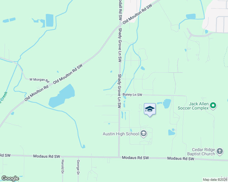 map of restaurants, bars, coffee shops, grocery stores, and more near 2305 Shady Grove Lane Southwest in Decatur
