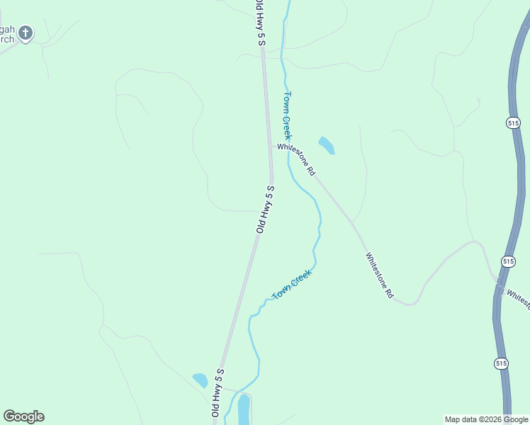 map of restaurants, bars, coffee shops, grocery stores, and more near 686 Town Creek Road in Talking Rock
