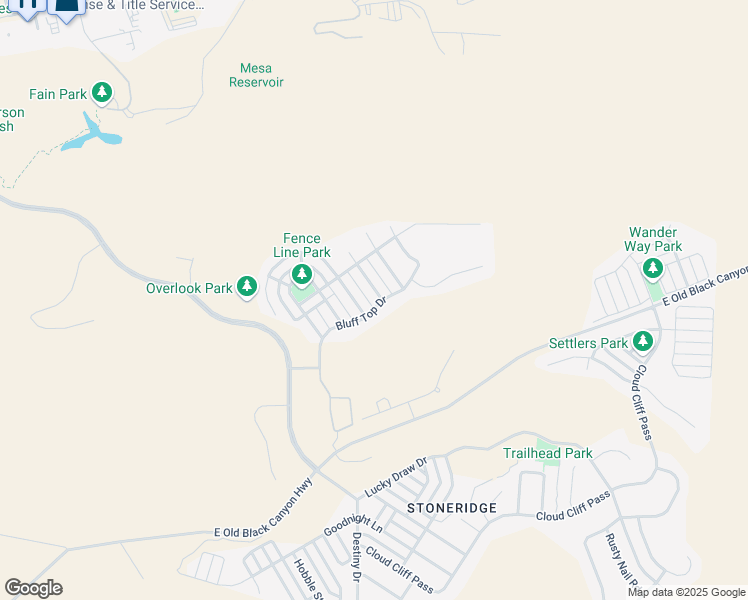 map of restaurants, bars, coffee shops, grocery stores, and more near 7155 East Encampment Drive in Prescott Valley