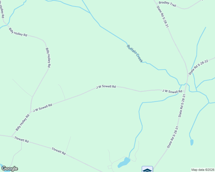 map of restaurants, bars, coffee shops, grocery stores, and more near J W Sowell Road in Kershaw County