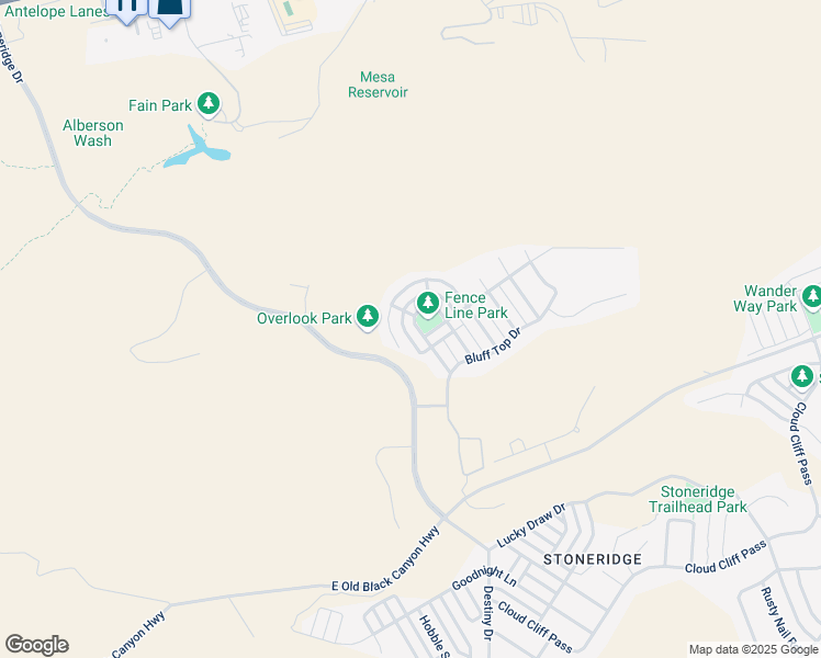 map of restaurants, bars, coffee shops, grocery stores, and more near 7019 E Lantern Ln W in Prescott Valley