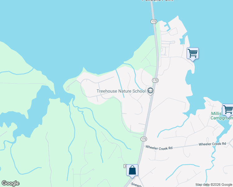 map of restaurants, bars, coffee shops, grocery stores, and more near 510 Greenfield Place in Sneads Ferry