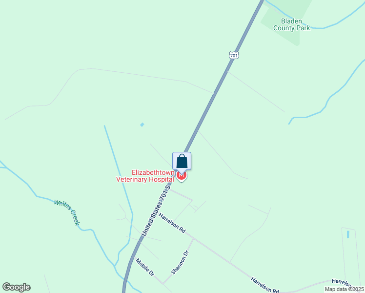 map of restaurants, bars, coffee shops, grocery stores, and more near 4466 U.S. 701 Highway in Clarkton