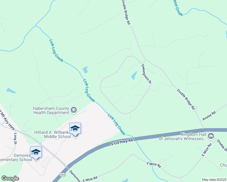 map of restaurants, bars, coffee shops, grocery stores, and more near 1344 Bluegrass Court in Demorest