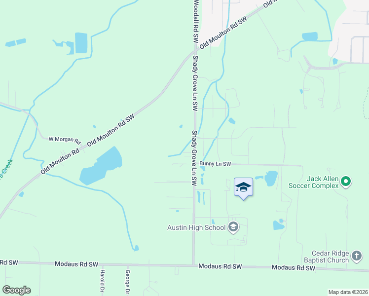 map of restaurants, bars, coffee shops, grocery stores, and more near 2305 Shady Grove Lane Southwest in Decatur