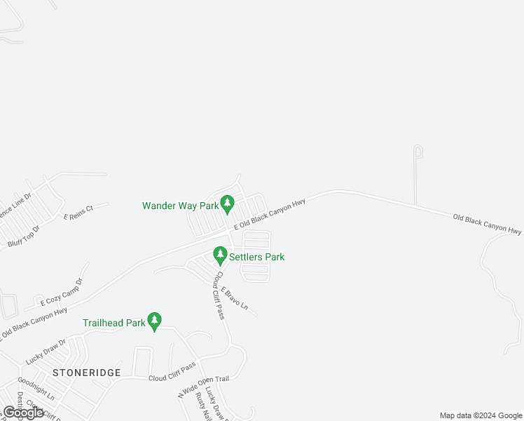 map of restaurants, bars, coffee shops, grocery stores, and more near 1838 North Tin Strap Trail in Prescott Valley