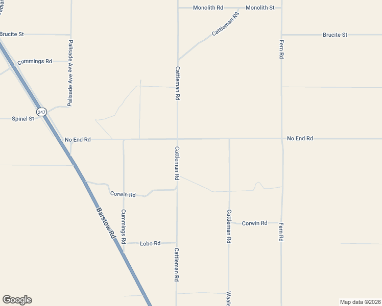 map of restaurants, bars, coffee shops, grocery stores, and more near 17651 Cattleman Road in Lucerne Valley