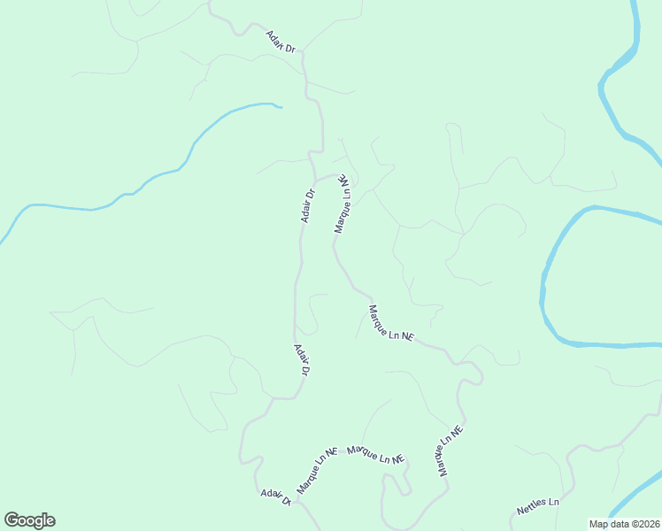 map of restaurants, bars, coffee shops, grocery stores, and more near 415 Marque Lane Northeast in Ranger
