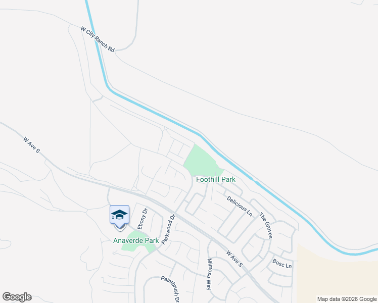 map of restaurants, bars, coffee shops, grocery stores, and more near 37852 Satinwood Lane in Palmdale