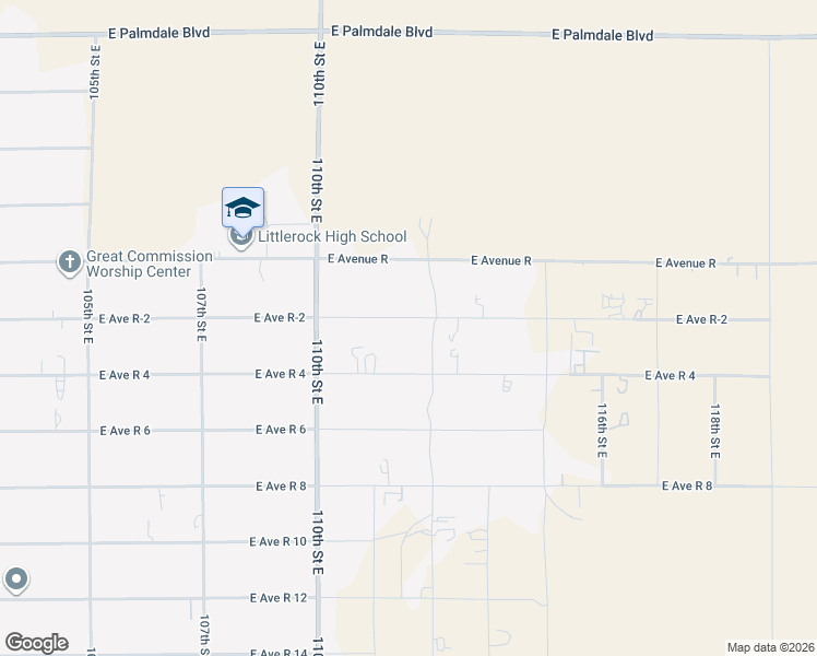 map of restaurants, bars, coffee shops, grocery stores, and more near 11138 East Avenue R-2 in Littlerock