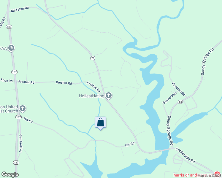 map of restaurants, bars, coffee shops, grocery stores, and more near 106 Bertha Drive in Anderson