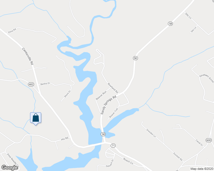 map of restaurants, bars, coffee shops, grocery stores, and more near 1198 Beaver Run in Anderson