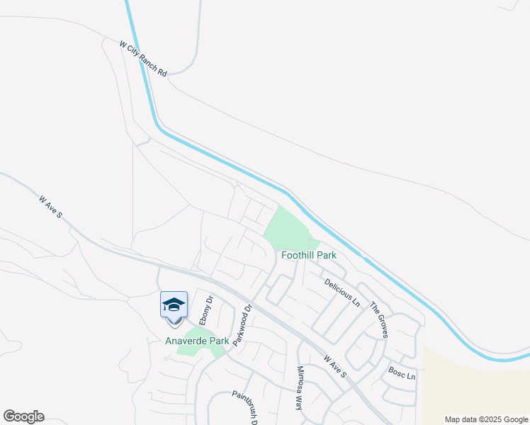 map of restaurants, bars, coffee shops, grocery stores, and more near 37852 Satinwood Lane in Palmdale