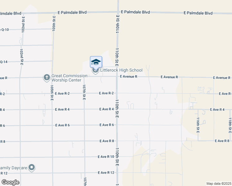 map of restaurants, bars, coffee shops, grocery stores, and more near East Avenue R-2 in Sun Village