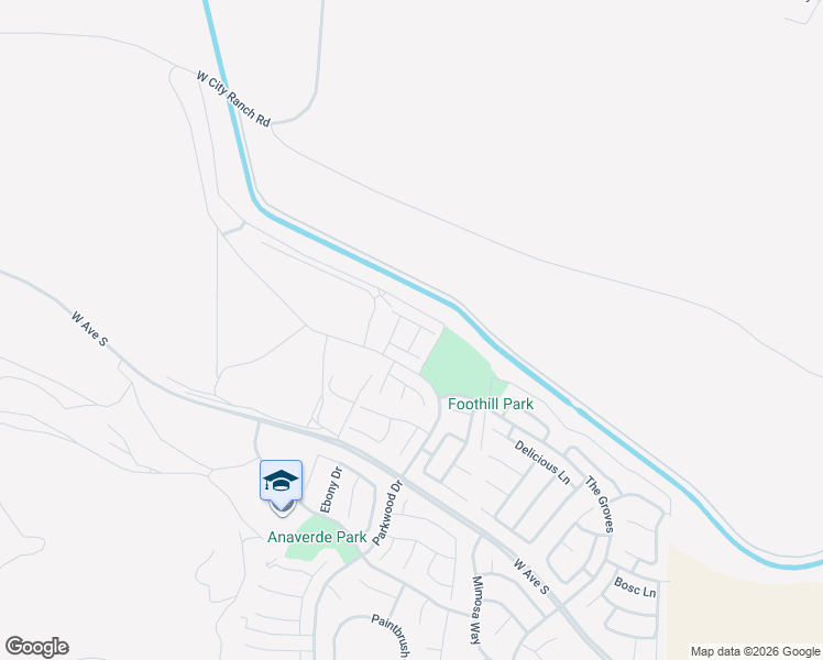 map of restaurants, bars, coffee shops, grocery stores, and more near 37852 Satinwood Lane in Palmdale