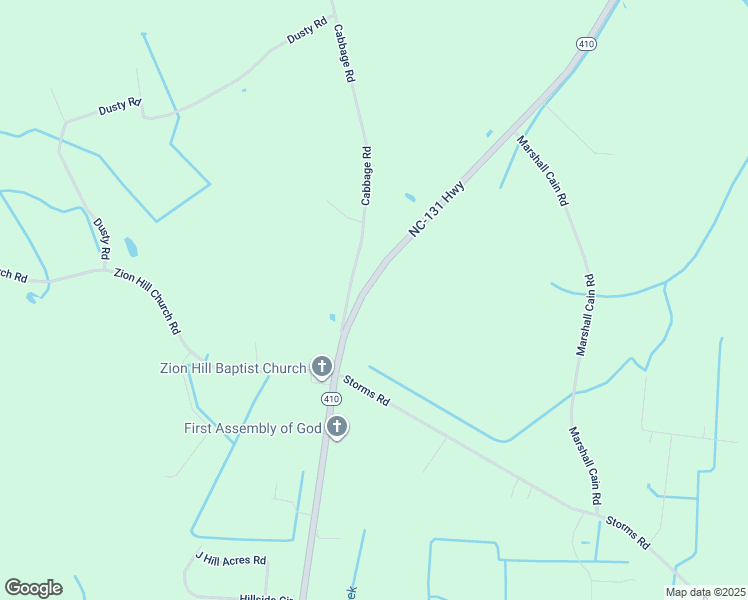 map of restaurants, bars, coffee shops, grocery stores, and more near 12187 North Carolina 131 Highway in Bladenboro