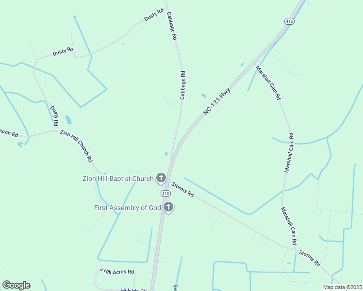 map of restaurants, bars, coffee shops, grocery stores, and more near 12187 North Carolina 131 Highway in Bladenboro