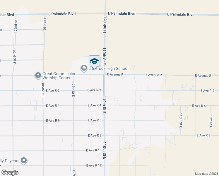 map of restaurants, bars, coffee shops, grocery stores, and more near 11042 East Avenue R-2 in Littlerock