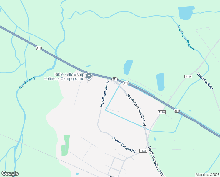 map of restaurants, bars, coffee shops, grocery stores, and more near 65 Parnell McLean Drive in Bladenboro