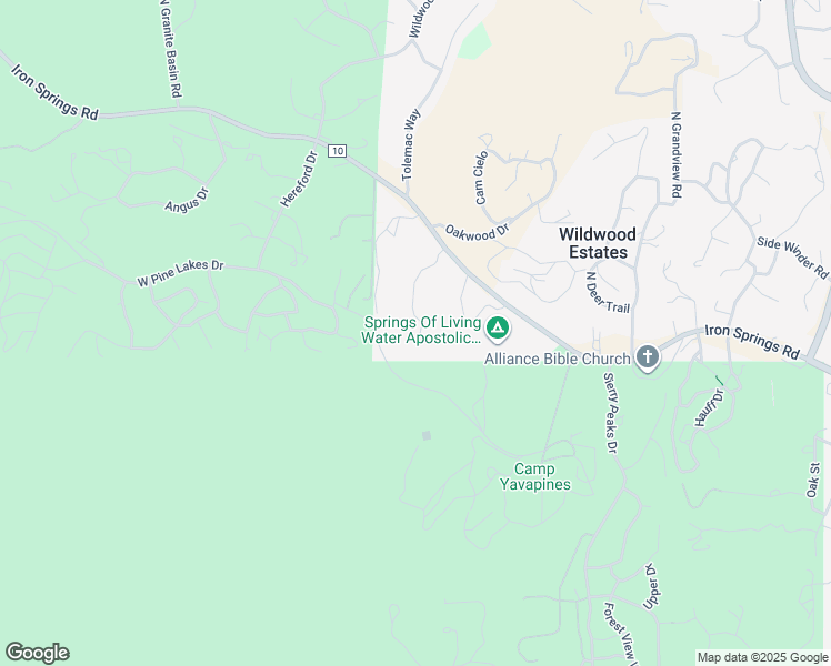 map of restaurants, bars, coffee shops, grocery stores, and more near 1802 Bridge Park Place in Prescott