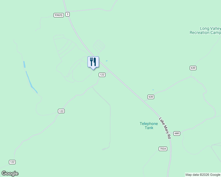 map of restaurants, bars, coffee shops, grocery stores, and more near 7337 Forest Service Road 122 in Happy Jack