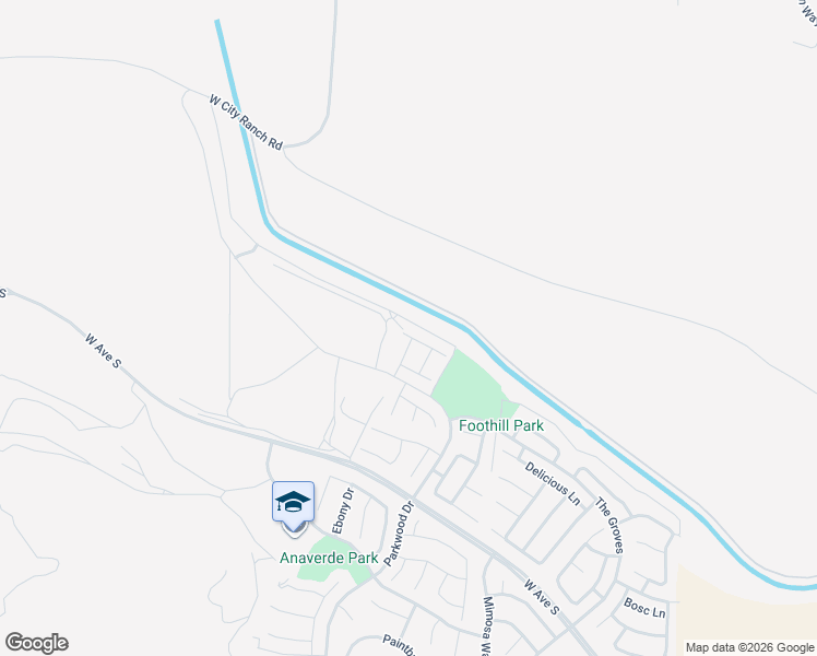 map of restaurants, bars, coffee shops, grocery stores, and more near 2841 Hornbeam Road in Palmdale