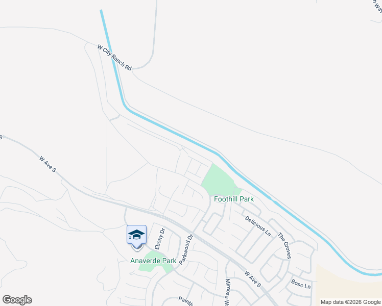 map of restaurants, bars, coffee shops, grocery stores, and more near 2841 Hornbeam Road in Palmdale