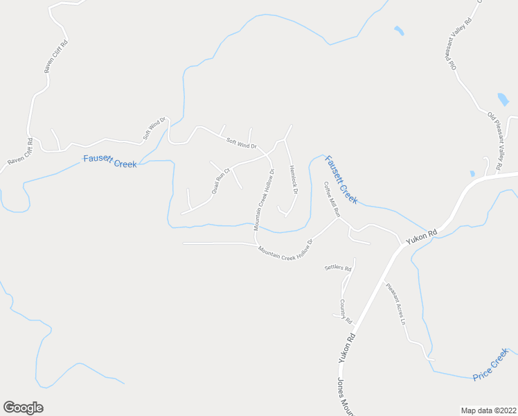 map of restaurants, bars, coffee shops, grocery stores, and more near Mountain Creek Hollow Drive in Gilmer County