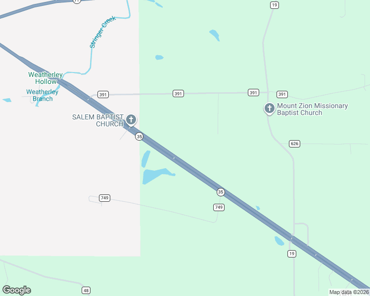 map of restaurants, bars, coffee shops, grocery stores, and more near 3592 Alabama 35 in Section