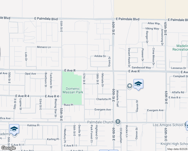 map of restaurants, bars, coffee shops, grocery stores, and more near 37942 Antibes Court in Palmdale