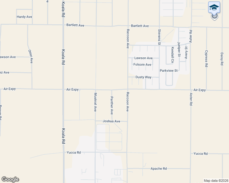 map of restaurants, bars, coffee shops, grocery stores, and more near 9998 Air Expressway in Adelanto