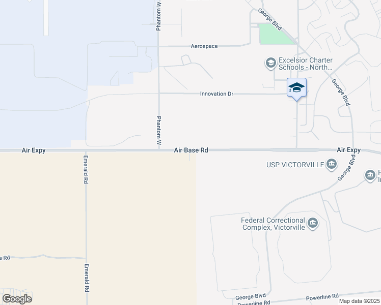 map of restaurants, bars, coffee shops, grocery stores, and more near 13369 Air Expressway in Victorville