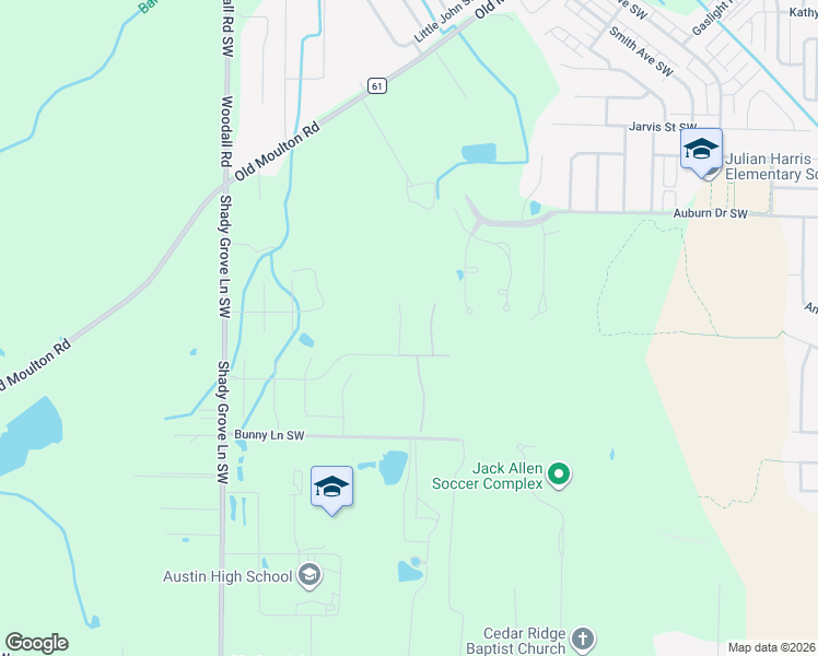 map of restaurants, bars, coffee shops, grocery stores, and more near 2110 Covington Lane Southwest in Decatur