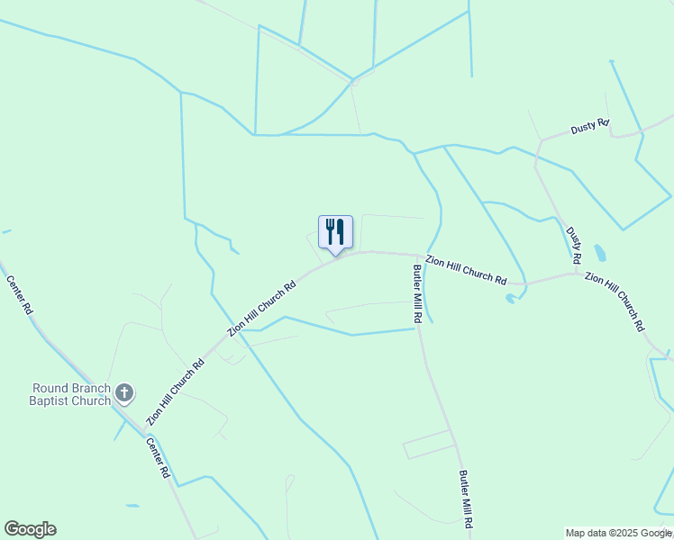 map of restaurants, bars, coffee shops, grocery stores, and more near 1291 Zion Hill Church Road in Bladenboro