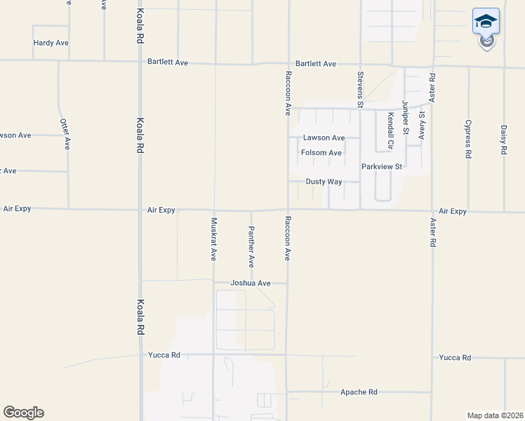 map of restaurants, bars, coffee shops, grocery stores, and more near 9998 Air Expressway in Adelanto