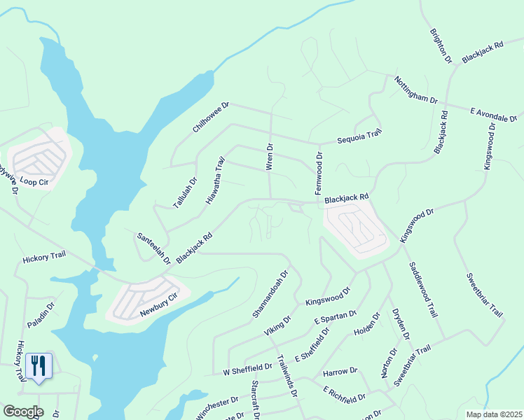 map of restaurants, bars, coffee shops, grocery stores, and more near Water Tower Drive in Oconee County