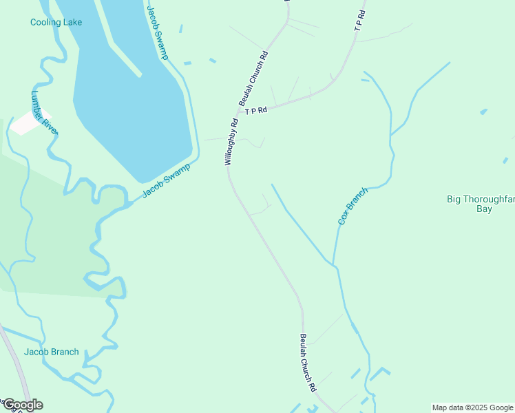 map of restaurants, bars, coffee shops, grocery stores, and more near 1505 Beulah Church Road in Lumberton