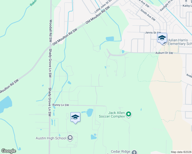 map of restaurants, bars, coffee shops, grocery stores, and more near 2110 Covington Lane Southwest in Decatur