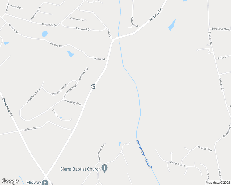 map of restaurants, bars, coffee shops, grocery stores, and more near 3520 Midway Road in Anderson