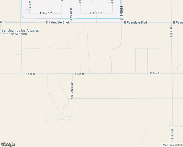 map of restaurants, bars, coffee shops, grocery stores, and more near 15657 East Avenue R in Llano