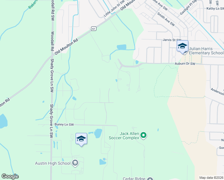 map of restaurants, bars, coffee shops, grocery stores, and more near 2110 Covington Lane Southwest in Decatur