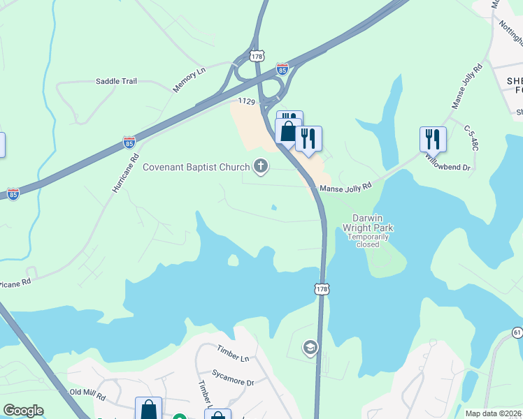map of restaurants, bars, coffee shops, grocery stores, and more near 1017 Ladys Lane in Anderson