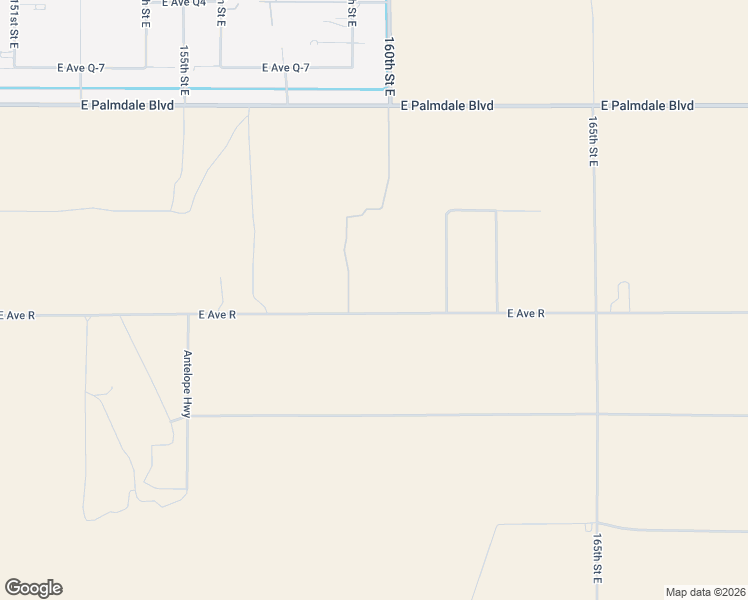 map of restaurants, bars, coffee shops, grocery stores, and more near 15657-15991 East Avenue R in Llano