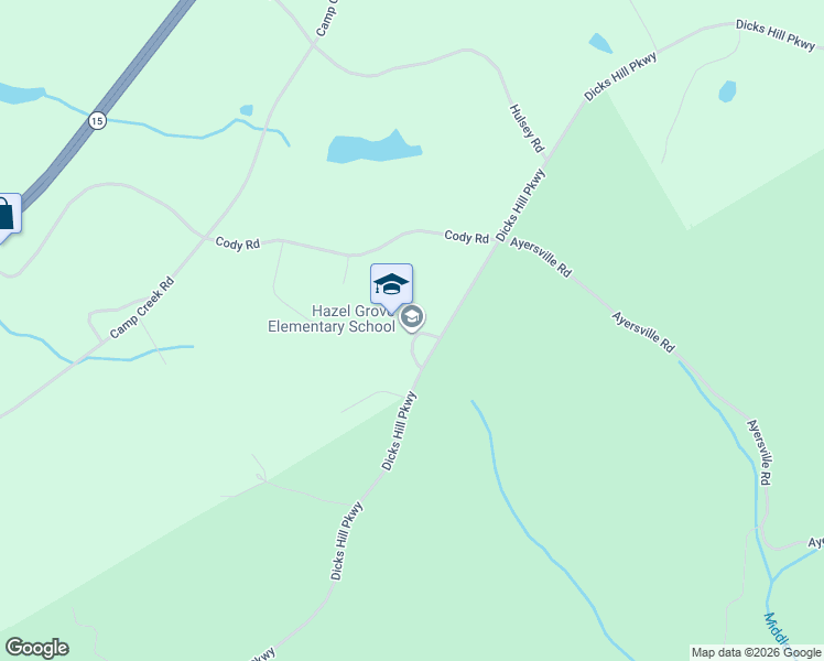 map of restaurants, bars, coffee shops, grocery stores, and more near 6390 Dicks Hill Parkway in Mount Airy