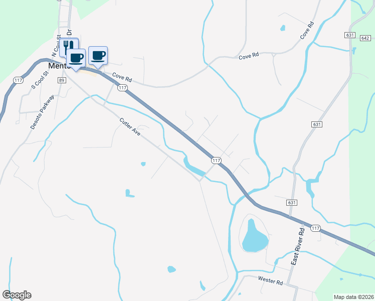 map of restaurants, bars, coffee shops, grocery stores, and more near 5367 Alabama 117 in Mentone