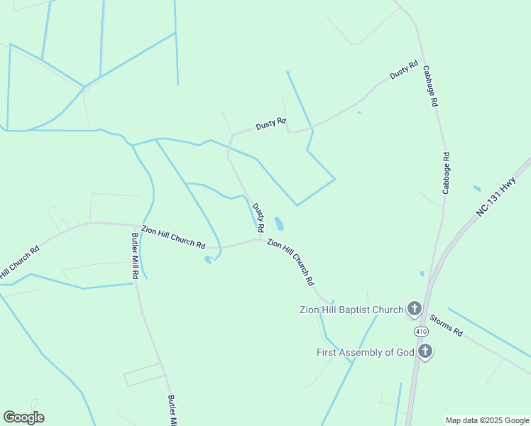 map of restaurants, bars, coffee shops, grocery stores, and more near 1037 Dusty Road in Bladenboro