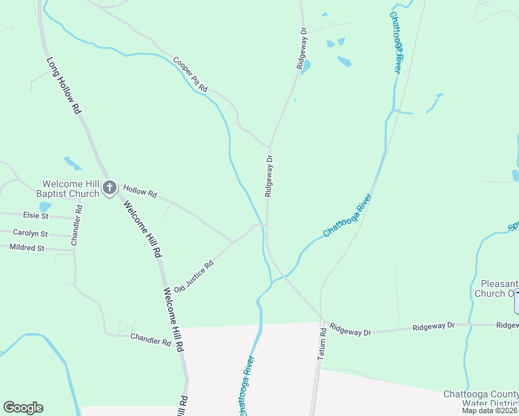 map of restaurants, bars, coffee shops, grocery stores, and more near 1049 Ridgeway Drive in Trion