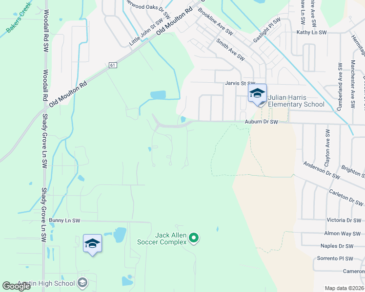 map of restaurants, bars, coffee shops, grocery stores, and more near 2013 Englewood Place Southwest in Decatur