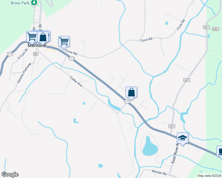 map of restaurants, bars, coffee shops, grocery stores, and more near 5367 Alabama 117 in Mentone