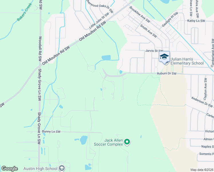 map of restaurants, bars, coffee shops, grocery stores, and more near 2019 Sarah Lane in Decatur